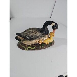 Vintage Atlantic Mold Hand Painted Mother Goose Ceramic Duck Figure
